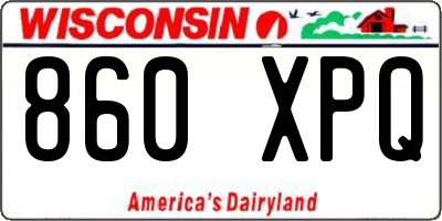 WI license plate 860XPQ