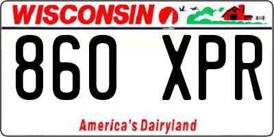 WI license plate 860XPR