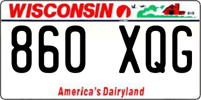WI license plate 860XQG