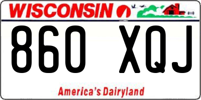 WI license plate 860XQJ