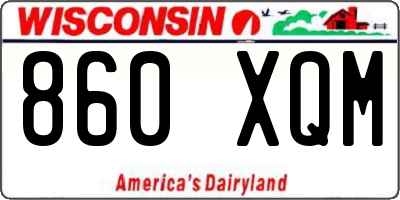 WI license plate 860XQM