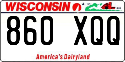 WI license plate 860XQQ
