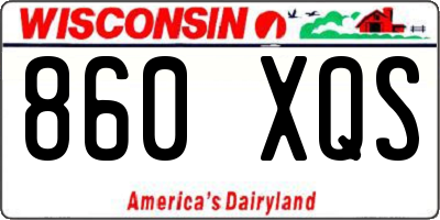 WI license plate 860XQS