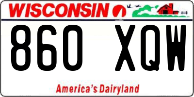 WI license plate 860XQW