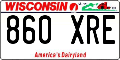 WI license plate 860XRE