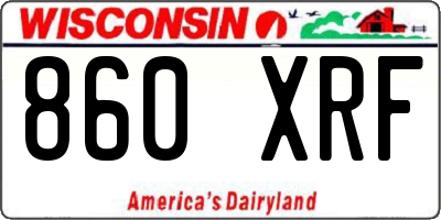 WI license plate 860XRF