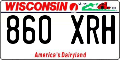 WI license plate 860XRH