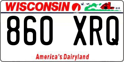 WI license plate 860XRQ