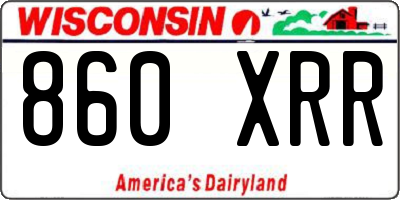WI license plate 860XRR