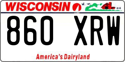 WI license plate 860XRW