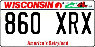 WI license plate 860XRX