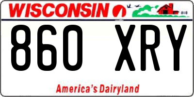 WI license plate 860XRY