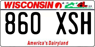 WI license plate 860XSH