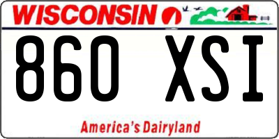 WI license plate 860XSI