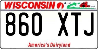 WI license plate 860XTJ