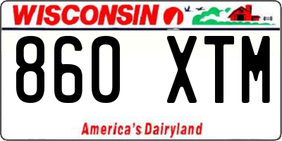 WI license plate 860XTM
