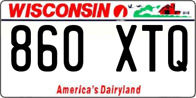 WI license plate 860XTQ