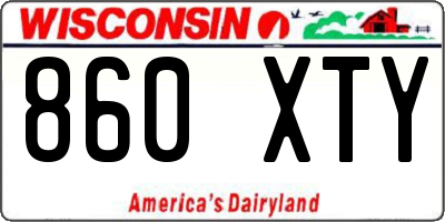 WI license plate 860XTY