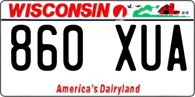 WI license plate 860XUA