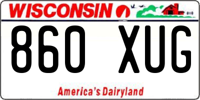 WI license plate 860XUG