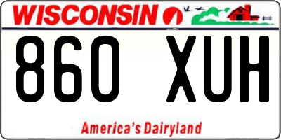 WI license plate 860XUH