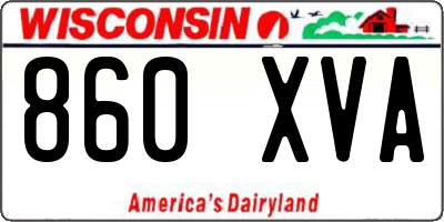 WI license plate 860XVA