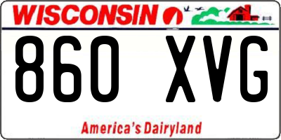 WI license plate 860XVG