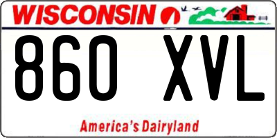 WI license plate 860XVL