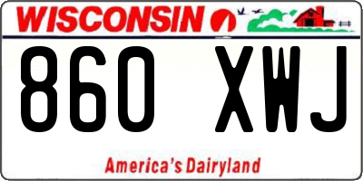 WI license plate 860XWJ