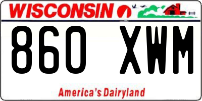 WI license plate 860XWM