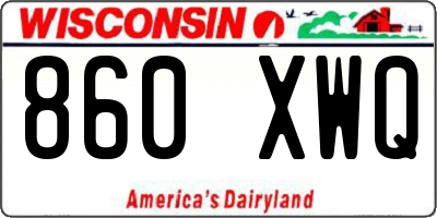 WI license plate 860XWQ