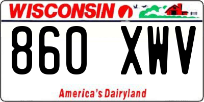 WI license plate 860XWV