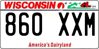WI license plate 860XXM