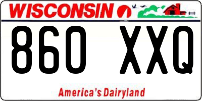 WI license plate 860XXQ
