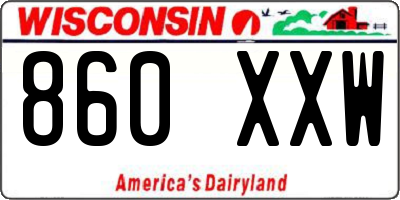 WI license plate 860XXW