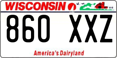 WI license plate 860XXZ