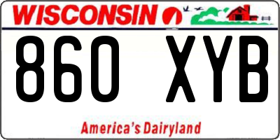 WI license plate 860XYB