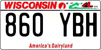 WI license plate 860YBH