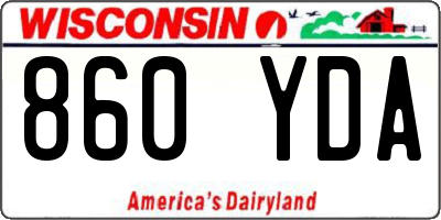 WI license plate 860YDA