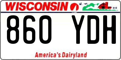 WI license plate 860YDH