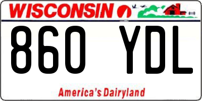 WI license plate 860YDL