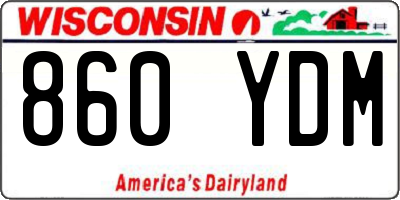WI license plate 860YDM