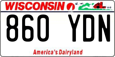 WI license plate 860YDN