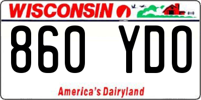 WI license plate 860YDO