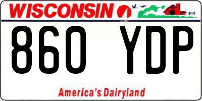 WI license plate 860YDP