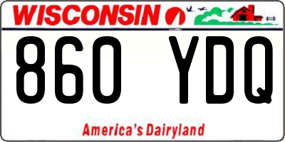 WI license plate 860YDQ