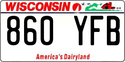 WI license plate 860YFB