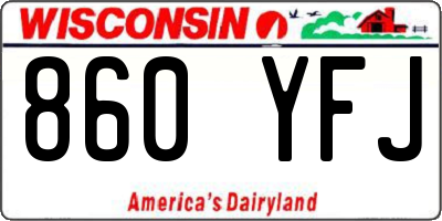 WI license plate 860YFJ