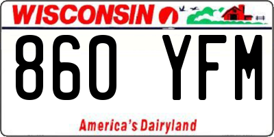 WI license plate 860YFM