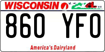 WI license plate 860YFO